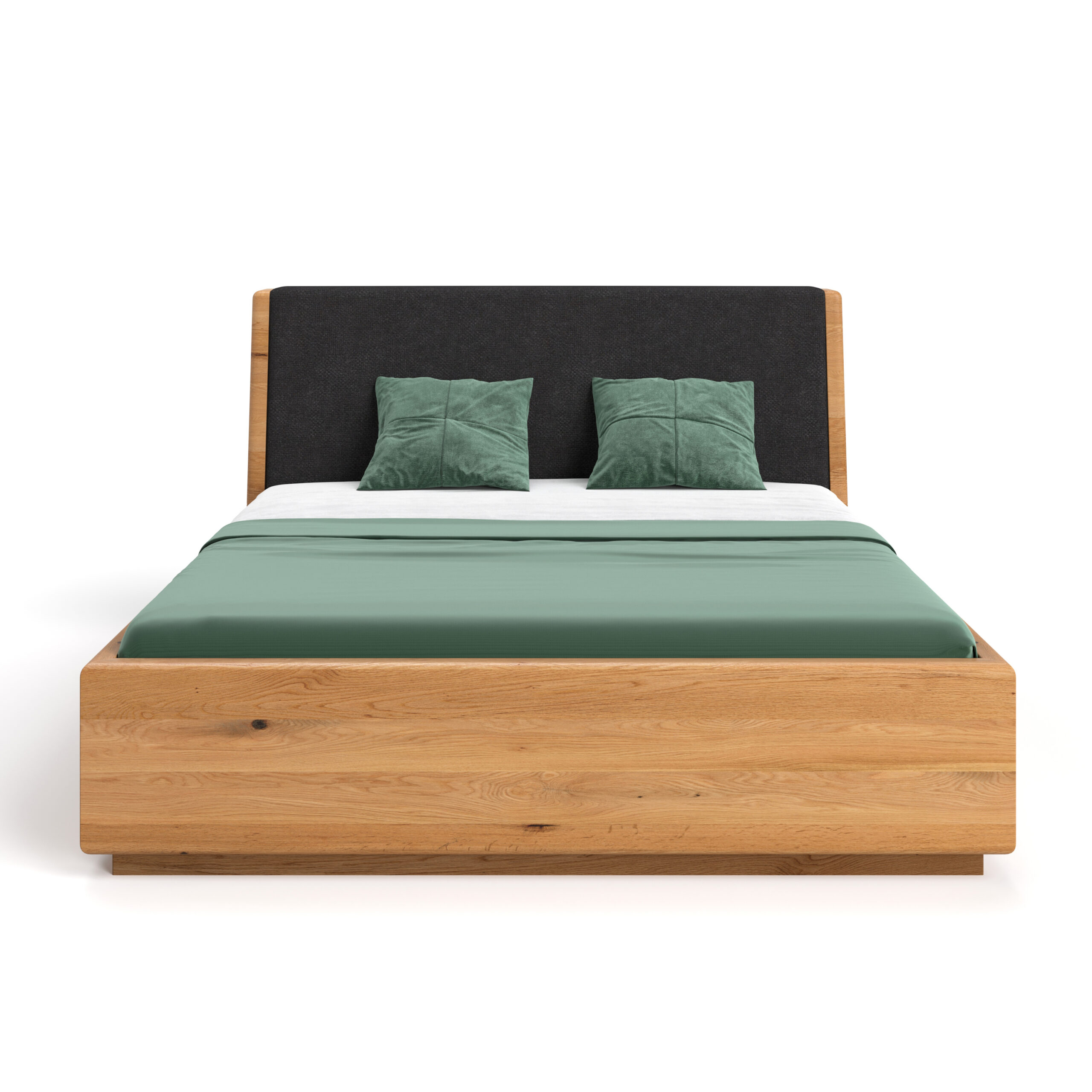 Łóżko drewniane Aura z pojemnikiem Olcha 140x200 cm