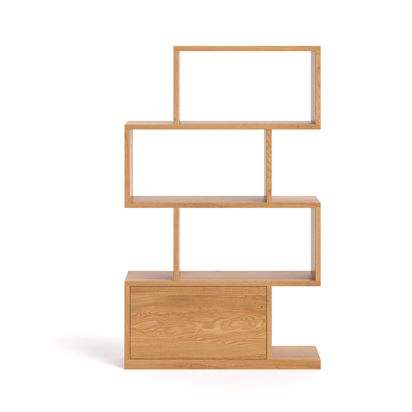 Regał drewniany Domino Dąb 100 cm - obrazek 2