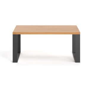 Ława Slim z drewna i metalu Buk 100 x 60 cm