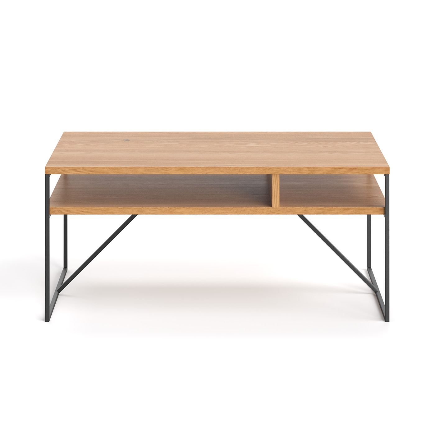 Ława Holden z metalowymi nogami Buk 120 x 60 cm