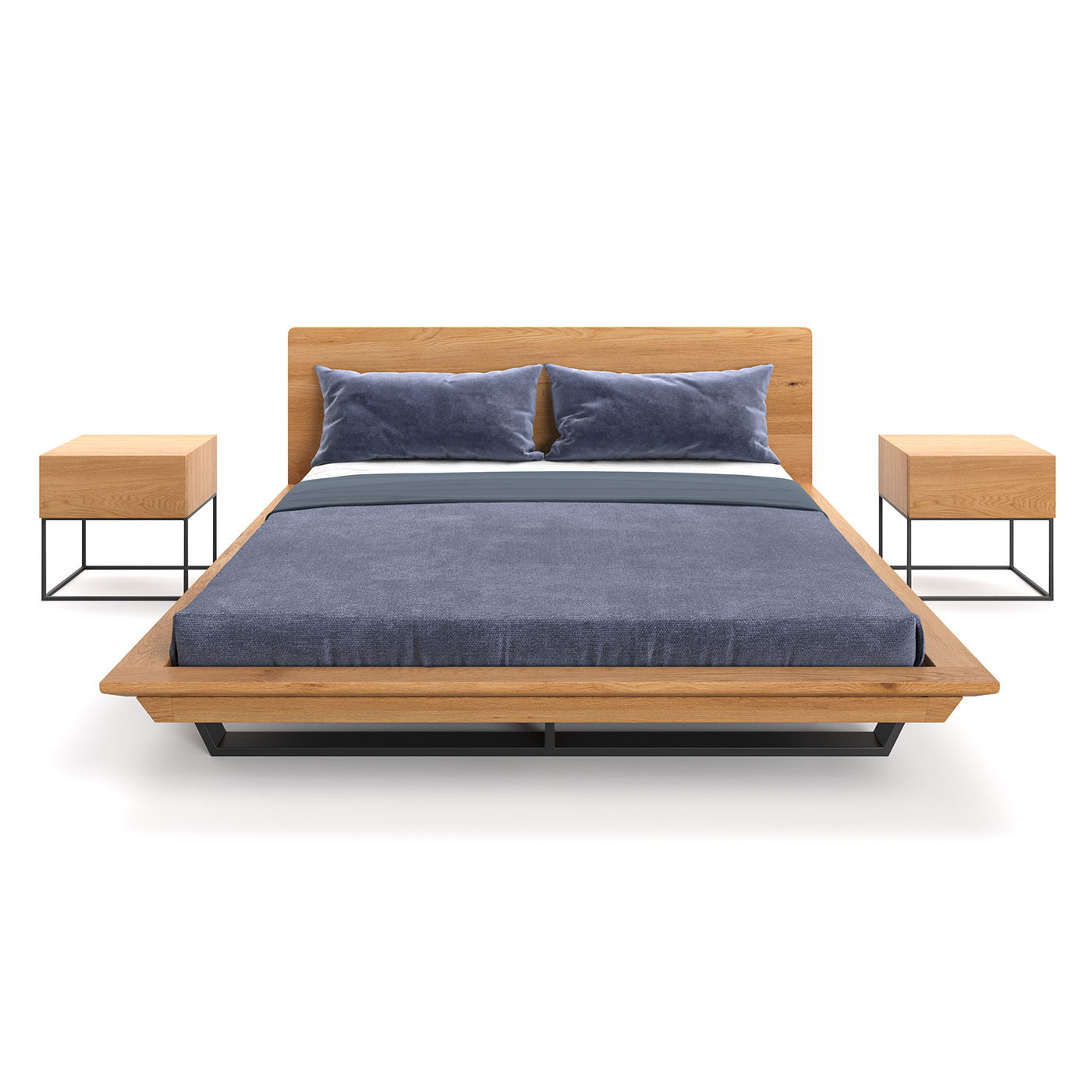 Łóżko z litego drewna Nova Slim Olcha 200x200 cm Stelaż listewkowy+349 zł - obrazek 2