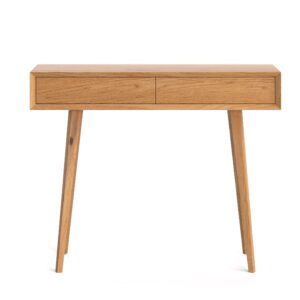 Konsola drewniana Quatro 100 cm, dąb, lakier - Outlet Dąb 100 cm Lakier matowy