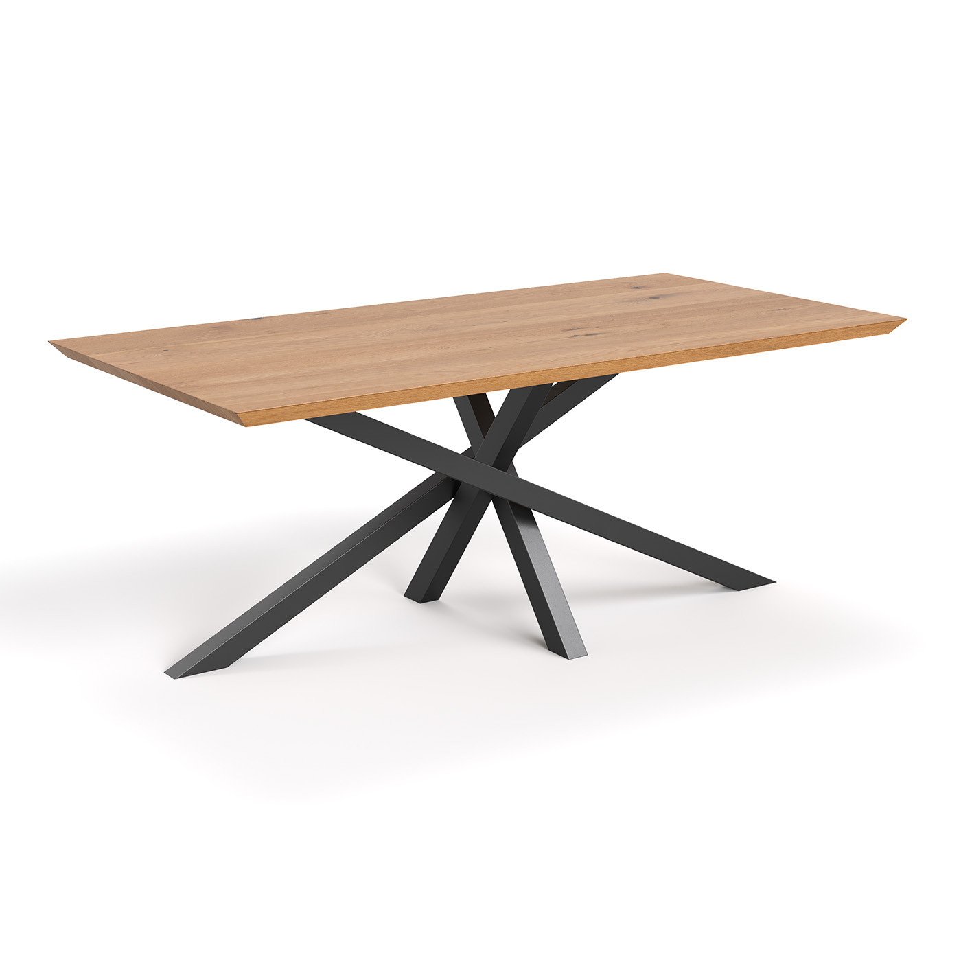 Stół Slant z litego drewna Buk 160x90 cm - obrazek 2