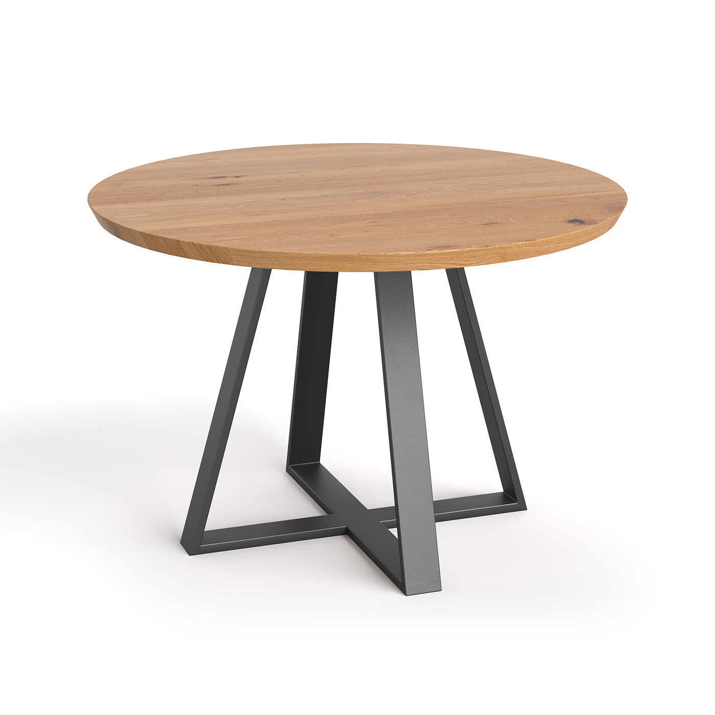 Stół okrągły industrialny Cloud Dąb 130 cm